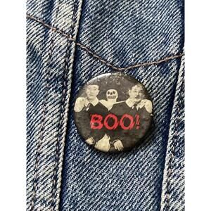 Laurel and Hardy Pinback Vintage Button Badge Old Hollywood Comedy Movies #303